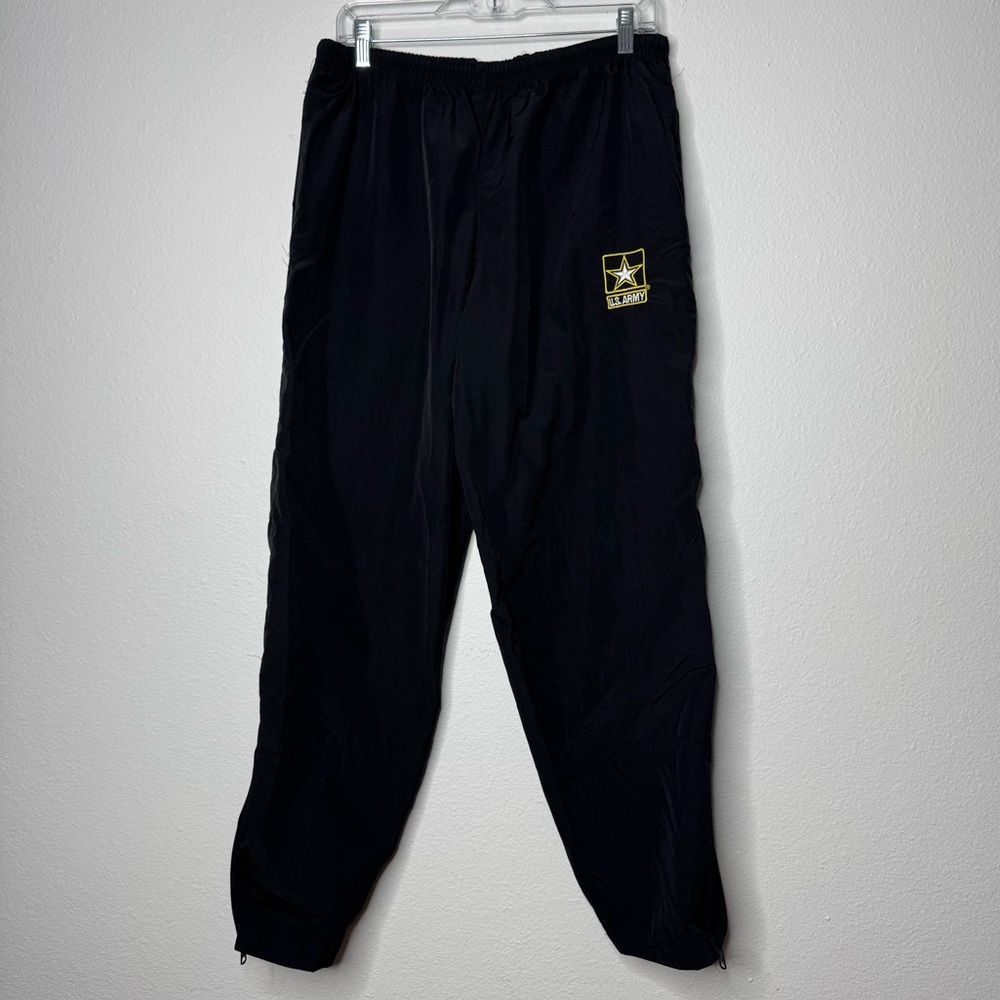 US Army Vintage Black and Yellow Windbreaker Sweatpants Unisex‎ Size L